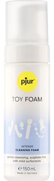 Flaske med skummende sexleketøyrens Pjur TOY FOAM 150 ml med pumpe