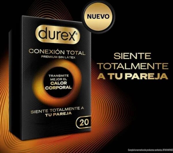Eske med Durex Total Connection Regular Fit-kondomer