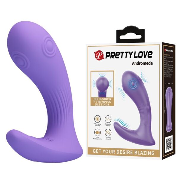 Vibrator med dobbel stimulering Pretty Love Andromeda i lilla