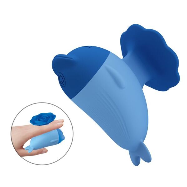 Blå minivibrator Pretty Love Dolphin