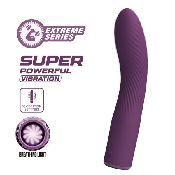 Lilla Kissell vibrator, langstrakt og lett buet
