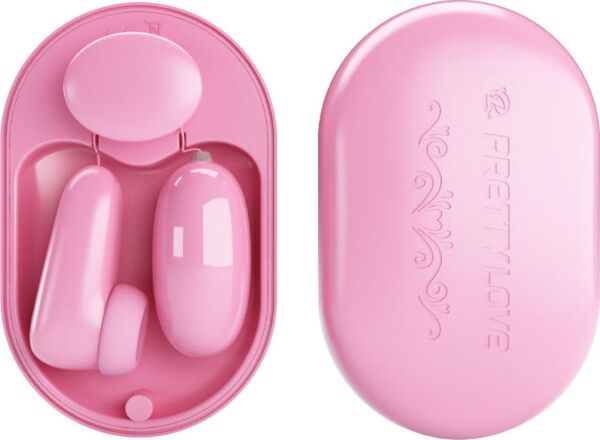 Bullet-vibrator Pretty Love Magic Box med tapping-stimulator og kablet fjernkontroll