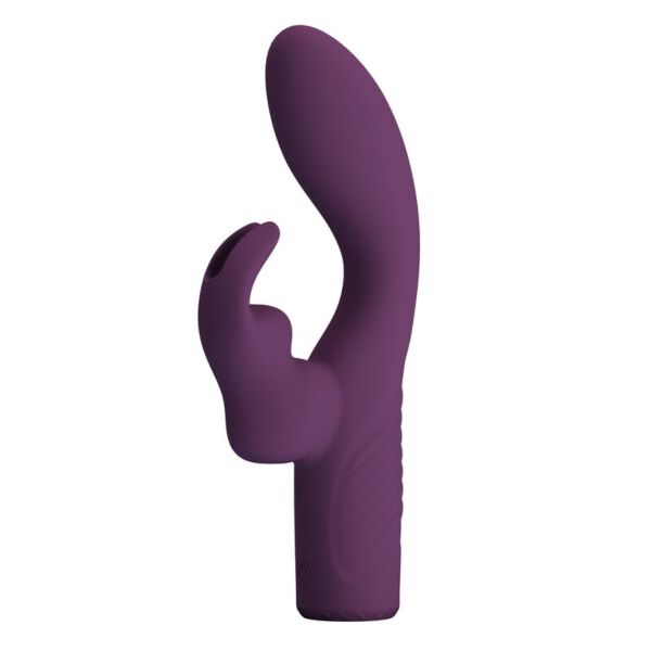 Rabbitvibrator Pretty Love Olivia i lilla silikon, med armen for klitoris