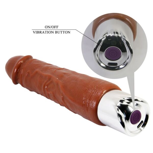 Brun naturtro vibrator Pretty Love PRO 23,5 cm