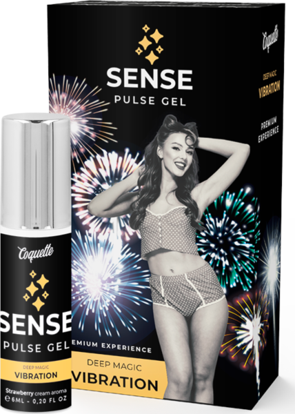 Flytende vibrator Coquette Chic Desire Sense Pulse Gel i flasken med sprayhode