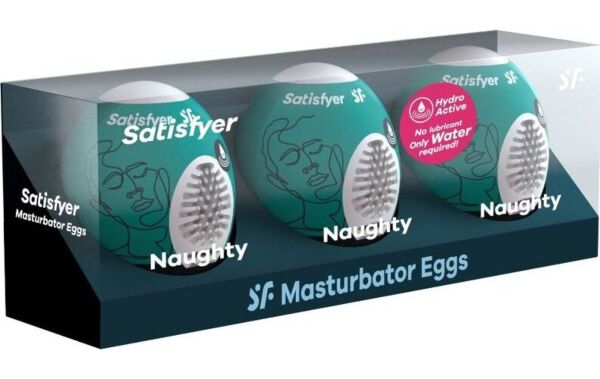 Sett med tre masturbatoregg, Satisfyer Masturbator Egg Set Naughty