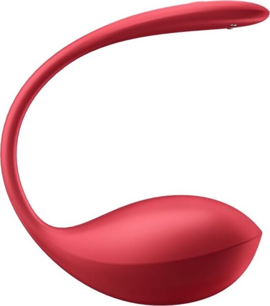 Rød Satisfyer Shiny Petal-vibrator med fleksibel utforming