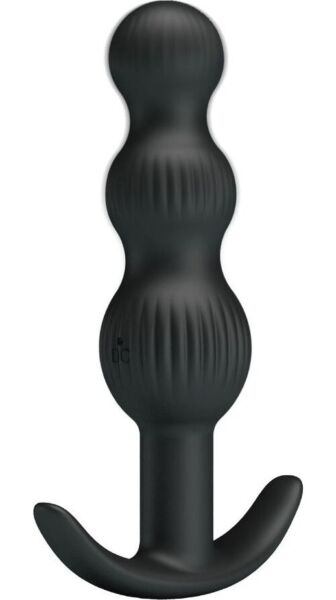 Analvibrator Pretty Love BI-040173 i silikon, med avlange kuler i økende størrelse og base