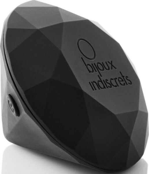Klitorisvibrator Bijoux Indiscrets Twenty One Matte Black, formet som en diamant med matt svart finish