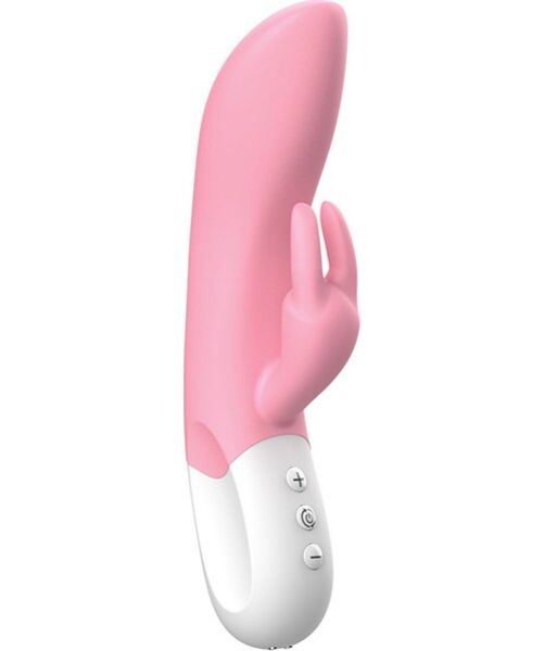 Kaninvibrator Liebe Mighty Rabbit, med buet skaft og kaninformet stimulator