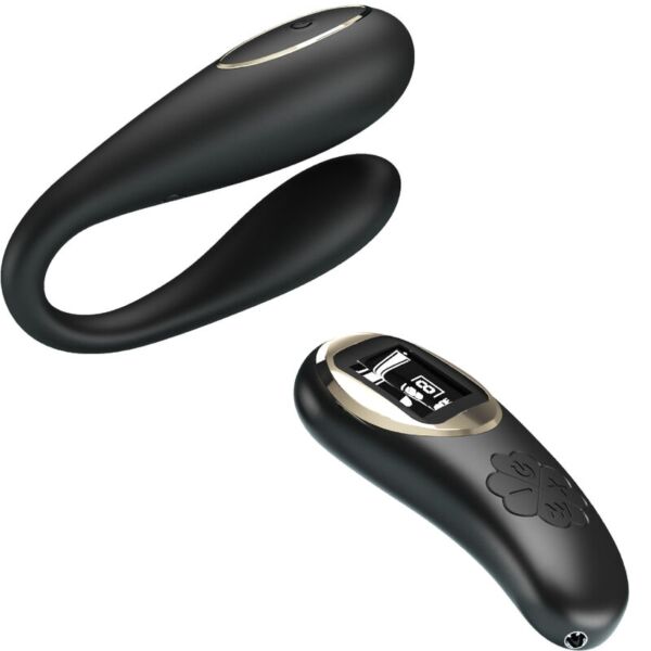 Vibrator for par Pretty Love Nathan i svart, med fjernkontroll