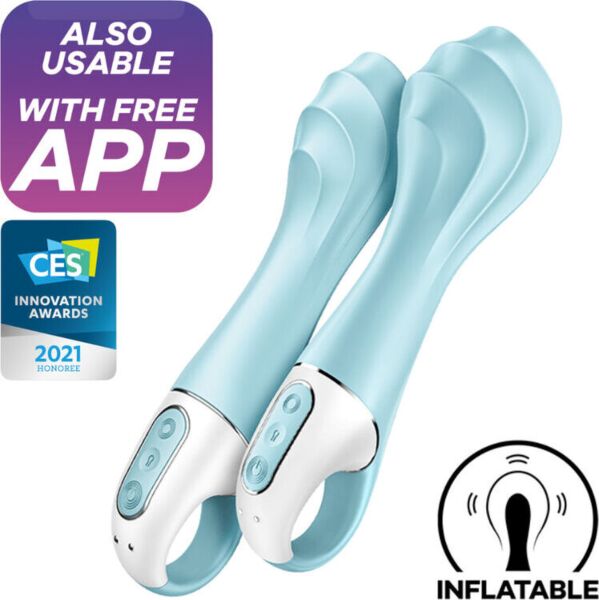Oppblåsbar G-punktvibrator Satisfyer Air Pump Vibrator 5+ med gripering