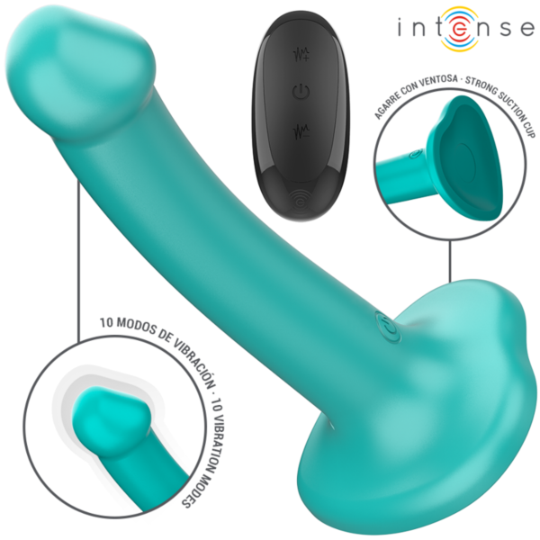 Vibrator Intense Katie i blå silikon med fjernkontroll