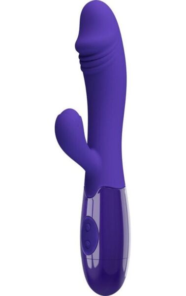 Lilla Pretty Love Snappy Youth-vibrator med buet utforming for G-punkt og klitoris