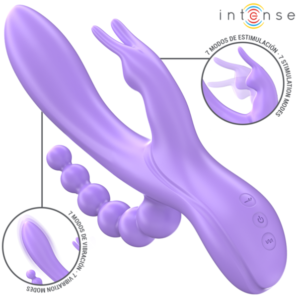 Vibrator Intense Miko, rabbitvibrator med ekstra analarm