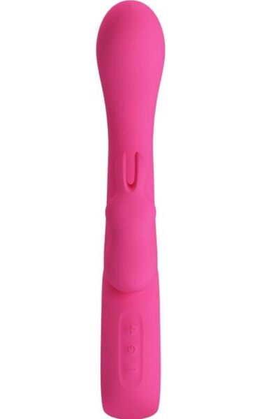 Rabbitvibrator Pretty Love BI-300087 i silikon med sølvfarget skaft