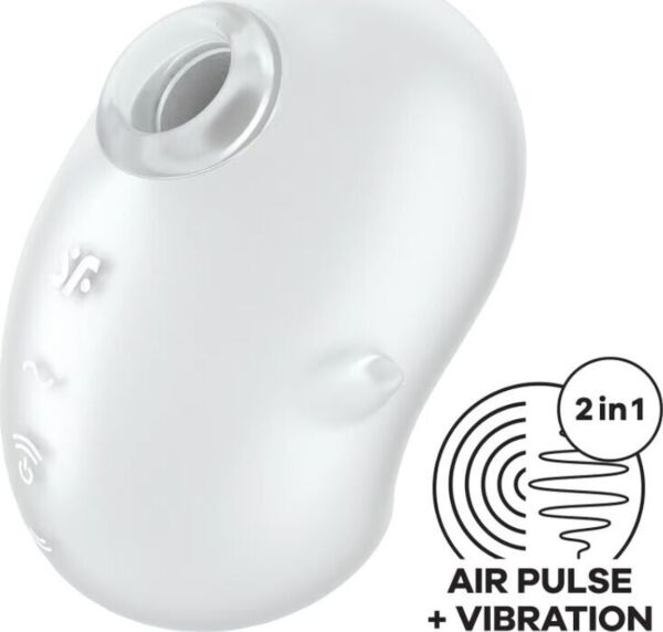 Hvit lay-on vibrator Satisfyer Cutie Ghost