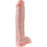 Dildo KING COCK 38 cm med testikler og sugekop