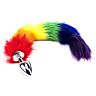 Butt Plug Furry Fantasy Rainbow Tail med hale
