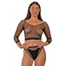 Lingeri Sett Lace by LJ Fence Net Crop Top og Bukser