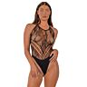 Teddy Lace LJ Floral Halter Body med blonder