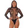 Lingeri Lace High Neck Bodysuit med cut-outs