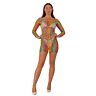 Lingerie Lace Rainbow Mini Kjole med lange ermer