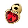 Buttplug Precious Metals Heart Shaped med juveler