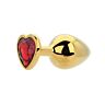 Butt Plug Toosh Heart Shaped Gold med juveler