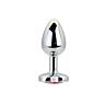Buttplug Toosh Heart Shaped Silver med rød stein