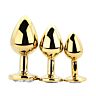 Buttplug Toosh Gold Set of 3 Clear Stone