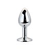Buttplug Toosh Metal Small Clear Stone Plata