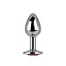 Butt Plug Toosh Metal Small Stone med juvelert base Rojo