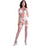 Garter Belt Sett Chilirose CR 4862 med blonder