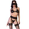 Garter Belt Set Chilirose CR 4467 med 4 deler