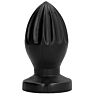 Anal Plug ALL BLACK 12 CM med dype riller
