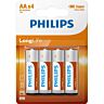 Batterier Philips AA Størrelse 4-pakning