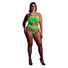 Teddies Shots Toys Cut Out Thong Bodysuit Glød i mørket