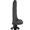 Realistisk Basecock 2-i-1 Vibrator, Svart 18,5 cm