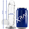 Krystallklar Gjennomsiktig Glass Dildo