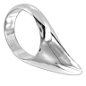 BDSM metall penisring METAL HARD Cock Teardrop 55mm
