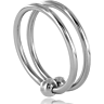 BDSM metall penisring METAL HARD - dobbelt ring