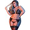 Lingeri BRA GARTER & G-SET BLACK L/XL med sexy design