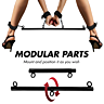 Fixerende håndjern FETISH SUBMISSIVE BONDAGE justerbar spredningsstang