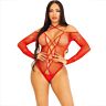 Crotchless bodysuit Leg Avenue med rhinestones
