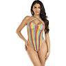 Leg Avenue Regnbue Stripete Kryss Bodysuit