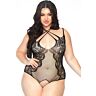 Bodysuit Leg Avenue Crotchless Teddy 1X-2X
