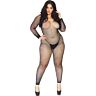 Bodystocking Leg Avenue Crystalized med lange ermer