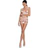 Bodystocking Bodystocking BS089 med blonder og gjennomsiktighet