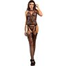 Crotchless Bodystocking SUBBLIME med blomsterdetaljer